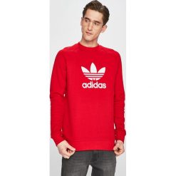 Adidas Originals - Bluza. Czerwone bluzy męskie adidas Originals, l, bez wzorów, z bawełny, bez kaptura. W wyprzedaży za 169.90 zł.