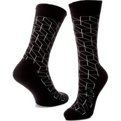 Skarpety Wysokie Unisex HAPPY SOCKS - OP01-909 Czarny. Czarne skarpety męskie Happy Socks, bez wzorów, z bawełny. Za 34.90 zł.