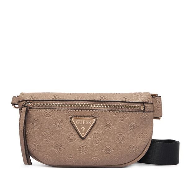 Torebka Guess. Brązowe listonoszki damskie Guess, z aplikacjami, bez dodatków. Za 494.99 zł.