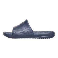 HeyDude Męskie Klapki Wave Slide. Niebieskie klapki męskie Hey dude, bez wzorów, z materiału, bez zapięcia. Za 109.00 zł.