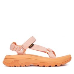 Sandały Teva. Brązowe sandały damskie Teva, bez wzorów, bez obcasa, bez zapięcia. Za 379.99 zł.
