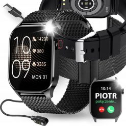 SMARTWATCH ZEGAREK MENU PL POMIAR CUKRU CIŚNIENIE PULS TEMPERATURA ROZMOWY. Zegarki smartwatch JG Smart, bez wzorów. Za 229.99 zł.