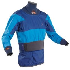 Kurtka kajakowa górska na wyprawy wodne Unisex Palm Fuse Action wodoodporna. Niebieskie kurtki męskie PALM, bez wzorów, z elastanu, sportowe, bez kaptura. Za 1,875.00 zł.