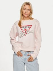 Guess Bluza W4YQ25 KB681 Różowy Regular Fit. Czerwone bluzy damskie Guess, m, z aplikacjami, z syntetyku, bez ramiączek, bez kaptura. Za 269.99 zł.