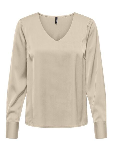 ONLY Bluzka Mika 15361191 Brązowy Regular Fit. Brązowe bluzki damskie ONLY, m, bez wzorów, z syntetyku, bez kołnierzyka, bez ramiączek. Za 149.99 zł.
