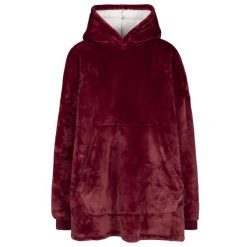 Trespass Cosiness - Obszerna bluza z kapturem At300 Dark Cherry. Czerwone bluzy damskie Trespass, bez wzorów, z polaru, sportowe, bez ramiączek, z kapturem. Za 349.99 zł.