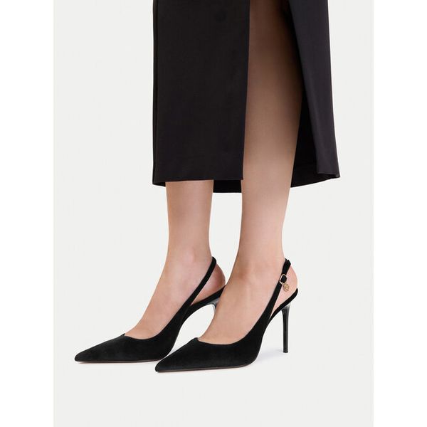 Szpilki Nine West. Czarne szpilki damskie Nine West, bez wzorów, bez obcasa, na szpilce, bez zapięcia. Za 229.99 zł.