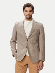 BOSS Marynarka H-Huston 50567488 Beżowy Slim Fit. Brązowe marynarki męskie Boss, m, bez wzorów, z wełny, bez kołnierzyka, bez ramiączek. Za 2,199.00 zł.