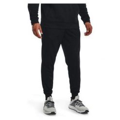 Spodnie fitness męskie Under Armour Armour Fleece Joggers. Czarne spodnie sportowe męskie Under Armour, l, bez wzorów, z dresówki, na fitness i siłownię. Za 249.99 zł.