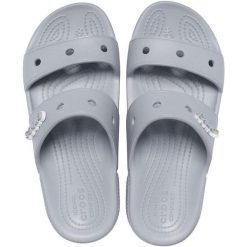 Crocs klapki Classic szare 206761 007. Szare klapki damskie Crocs, bez wzorów, bez zapięcia. W wyprzedaży za 225.35 zł.