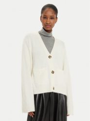 Gina Tricot Kardigan 23731 Écru Relaxed Fit. Kardigany damskie Gina Tricot, xl, bez wzorów, z syntetyku, bez kołnierzyka. Za 139.99 zł.