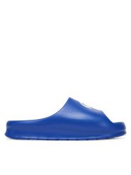 Lacoste Klapki 7-49CMA0024 Niebieski. Niebieskie klapki męskie Lacoste, bez wzorów, z tworzywa sztucznego, bez zapięcia. Za 159.99 zł.