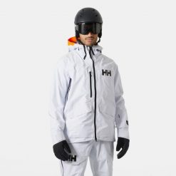 Kurtka narciarska Helly Hansen Ridge Infinity. Białe kurtki sportowe męskie Helly Hansen, na zimę, m, bez wzorów, bez kaptura, narciarskie. W wyprzedaży za 2,773.00 zł.