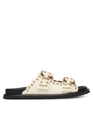 Blauer Klapki S6BLOOM02/LEA Écru. Klapki damskie Blauer, bez wzorów, ze skóry, bez obcasa, bez zapięcia. Za 559.99 zł.