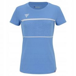 Koszulka tenisowa damska Tecnifibre Team Tech Tee. Niebieskie koszulki sportowe damskie TECNIFIBRE, bez wzorów, bez ramiączek, tenisowe. Za 169.99 zł.