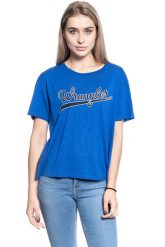 T-SHIRT DAMSKI WRANGLER DRAPE TEE COBALT BLUE W7P7F6B09 112132065. Niebieskie t-shirty damskie Wrangler, s, bez wzorów, bez kołnierzyka, bez ramiączek. W wyprzedaży za 39.99 zł.