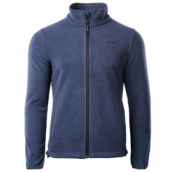 Polar męski Hi-Tec Henis - granatowy, Rozmiar L. Niebieskie bluzy sportowe męskie Hi-tec, l, bez wzorów, z materiału, bez kaptura. Za 104.99 zł.