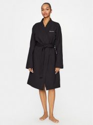 Calvin Klein Underwear Szlafrok 000QS7053E Czarny. Czarne szlafroki damskie Calvin Klein Underwear, l, bez wzorów, z bawełny, bez ramiączek, bez kaptura. Za 569.99 zł.