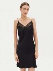 Chantelle Koszula nocna Legend C17WW5 Czarny Regular Fit. Czarne koszule nocne damskie Chantelle, bez wzorów, z wiskozy, bez ramiączek. Za 389.99 zł.