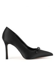 Nine West Szpilki WFA2989-1 Czarny. Czarne szpilki damskie Nine West, bez wzorów, z materiału, bez obcasa, na szpilce, bez zapięcia. Za 199.99 zł.