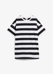 T-shirt oversize z czystej bawełny organicznej. Fioletowe t-shirty damskie bonprix, bez wzorów, z bawełny, bez kołnierzyka, bez ramiączek. Za 57.99 zł.