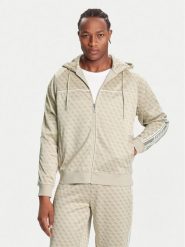 Guess Bluza Z5BQ13 K2042 Beżowy Relaxed Fit. Brązowe bluzy męskie Guess, m, z aplikacjami, z syntetyku, bez ramiączek, bez kaptura. Za 419.99 zł.