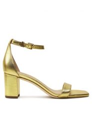 LAUREN RALPH LAUREN Sandały 802935562002 Złoty. Żółte sandały damskie Lauren Ralph Lauren, bez wzorów, ze skóry, bez obcasa, na słupku, bez zapięcia. Za 519.99 zł.