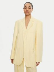 JACQUEMUS Marynarka 22E213JA101 Żółty Regular Fit. Żółte marynarki i żakiety damskie JACQUEMUS, bez wzorów, z wiskozy, bez kołnierzyka, bez ramiączek. Za 3,159.00 zł.