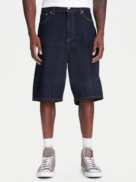 Gap Szorty jeansowe 774578-00 Granatowy Baggy Fit. Niebieskie szorty męskie GAP, bez wzorów, z bawełny. Za 259.99 zł.