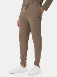 BOSS Spodnie dresowe Waffle 50535878 Brązowy Regular Fit. Brązowe spodnie sportowe męskie Boss, m, bez wzorów, z bawełny. Za 279.99 zł.