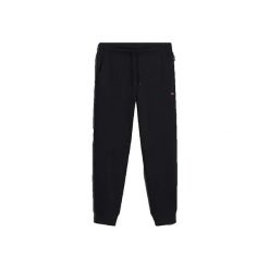 Spodnie Napapijri Malis Sum czarne na wędrówki. Czarne spodnie materiałowe męskie Napapijri, bez wzorów, z bawełny. W wyprzedaży za 279.00 zł.