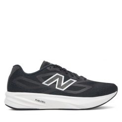 Buty do biegania New Balance. Czarne obuwie sportowe damskie New Balance, bez wzorów, bez zapięcia, do biegania. Za 489.99 zł.