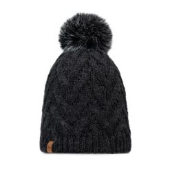 Czapka BUFF KNITTED & FLEECE BAND BEANIE CARYN. Szare czapki damskie Buff, na zimę, bez wzorów, sportowe. Za 159.99 zł.