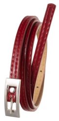 Pasek damski Cavaldi BB-CV-11 RED 105 czerwony. Czerwone paski damskie 4U Cavaldi, z aplikacjami, ze skóry ekologicznej. Za 19.99 zł.