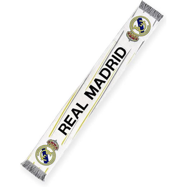 Szalik kibicowski Real Madryt. Niebieskie szaliki damskie REAL MADRID, bez wzorów, z materiału. Za 100.20 zł.