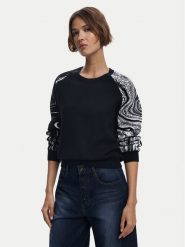 Desigual Sweter Kodiak 25WWJF28 Czarny Regular Fit. Czarne swetry nierozpinane damskie Desigual, xl, bez wzorów, z syntetyku, bez kołnierzyka, bez ramiączek. Za 239.99 zł.