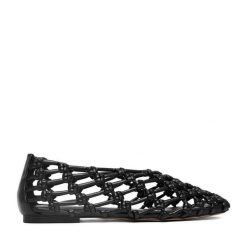 Baleriny Badura. Czarne balerinki damskie Badura, bez wzorów, bez obcasa, bez zapięcia. Za 299.99 zł.