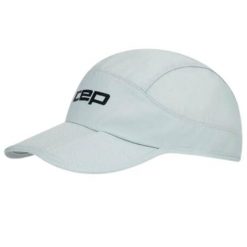 Sportowa czapka z daszkiem do biegania unisex lekka regulowana CORE Run CEP. Szare czapki damskie CEP, bez wzorów, sportowe. Za 114.00 zł.