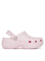 Crocs Klapki Classic Platform Pearl Clog 211231 Różowy. Czerwone klapki damskie Crocs, bez wzorów, z tworzywa sztucznego, bez obcasa, bez zapięcia. Za 189.99 zł.