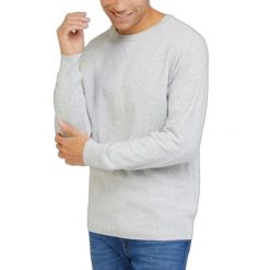 MĘSKI SWETER LEE RAGLAN CREW KNIT GREY MELE 112330668. Szare swetry męskie Lee, l, bez wzorów, bez kołnierzyka, bez ramiączek. Za 199.99 zł.