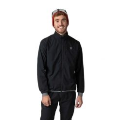 Kurtka narciarska Rossignol Active Versatile XC. Czarne kurtki sportowe męskie Rossignol, m, bez wzorów, z materiału, bez kaptura, na fitness i siłownię. Za 533.50 zł.