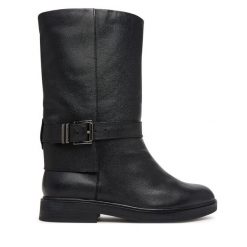 Botki Tamaris. Czarne botki damskie Tamaris, bez wzorów, bez obcasa, na płaskiej podeszwie, bez zapięcia. Za 619.99 zł.