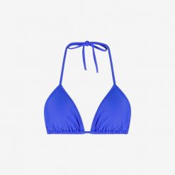 Damski premium bikini top trójkątny do pływania & surfingu - Niebieski. Niebieskie bikini WALLIEN, bez wzorów, z materiału. Za 209.00 zł.