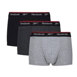 Sportowe Bokserki Męskie Redgrave (zestaw 3 Sztuk). Czarne bokserki męskie Reebok, bez wzorów, z elastanu. Za 235.99 zł.