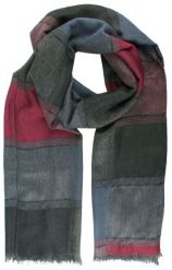 Lekki Szalik Wiosenno-Jesienny - Teer - Stonowana Kolorystyka, Duża Krata. Szaliki męskie Teer, bez wzorów, z materiału. Za 45.00 zł.