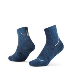 Skarpetki sportowe dla dorosłych BUFF DryFlx Quarter Socks. Niebieskie skarpety męskie Buff, bez wzorów, z elastanu. Za 109.99 zł.