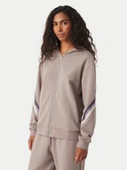 EA7 Emporio Armani Bluza 7W001514 AF12501 U6100 Beżowy Regular Fit. Brązowe bluzy damskie EA7 Emporio Armani, xl, bez wzorów, z syntetyku, bez ramiączek, bez kaptura. Za 589.99 zł.