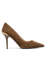 LOVE MOSCHINO Szpilki JA10459G1PJA0218 Czarny. Czarne szpilki damskie Love Moschino, bez wzorów, ze skóry, bez obcasa, na szpilce, bez zapięcia. Za 949.99 zł.