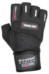 Rękawiczki na siłownię POWER SYSTEM Power Grip. Czarne rękawiczki męskie POWER SYSTEM, bez wzorów, z materiału. Za 53.99 zł.