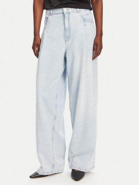 BOSS Jeansy C_ Slouchy 50540261 Niebieski Relaxed Fit. Niebieskie jeansy damskie Boss, bez wzorów, z bawełny. Za 459.99 zł.